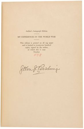 Lot #350 John J. Pershing Book - Image 1