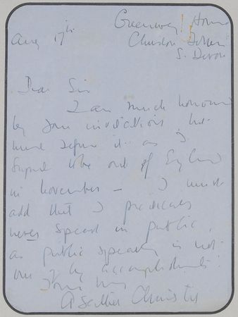 Lot #622 Agatha Christie: ?I practically never speak in public, as public speaking is not one of my accomplishments? - Image 2