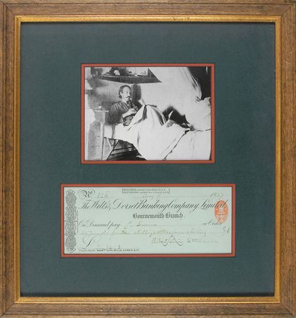 Lot #672 Robert Louis Stevenson Check - Image 1