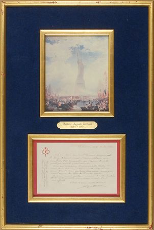 Lot #528 Frederic-Auguste Bartholdi Handwritten Letter Signed - Image 1