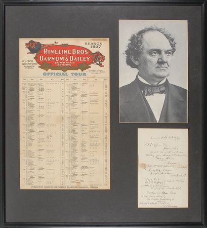 Lot #150 P. T. Barnum Handwritten Letter Signed - Image 1