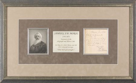 Lot #224 Samuel F. B. Morse Handwritten Letter Signed - Image 1