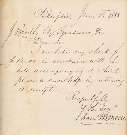 Lot #224 Samuel F. B. Morse Handwritten Letter Signed - Image 2