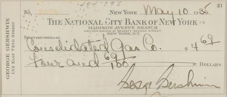 Lot #796 George and Ira Gershwin Checks - Image 2