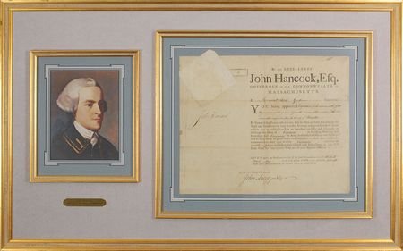 Lot #192 John Hancock: Governor Hancock appoints a captain in the militia - Image 1