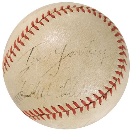 Lot #1095 Boston Red Sox: 1939: Foxx, Yawkey, Duffy, and Collins highlight a rare 1939 Red Sox team baseball - Image 1