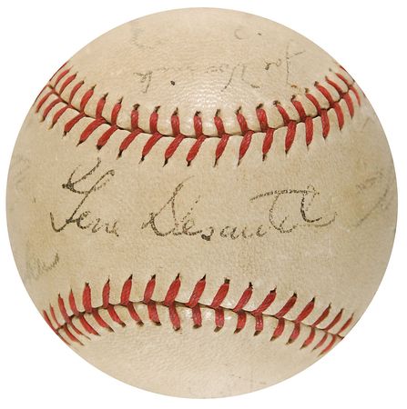 Lot #1095 Boston Red Sox: 1939: Foxx, Yawkey, Duffy, and Collins highlight a rare 1939 Red Sox team baseball - Image 5