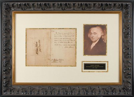 Lot #7 John Adams: Adams requests a favor from his