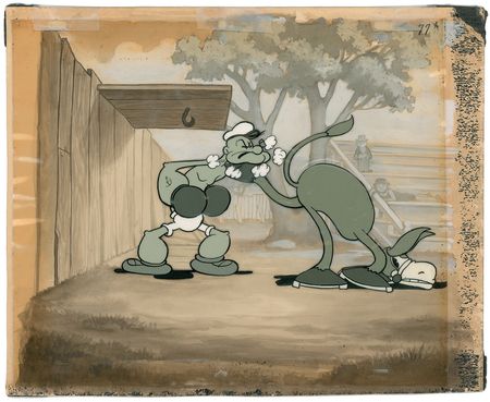 Lot #9 Popeye and Donkey production cel and