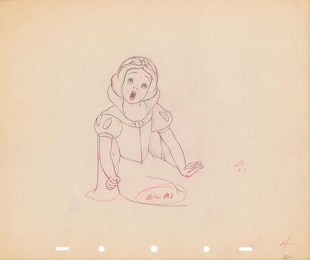 Lot #72 Snow White collection of (32) ?rough? animation drawings from Snow White and the Seven Dwarfs - Image 2