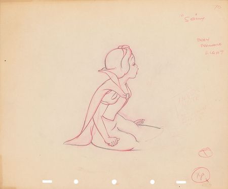 Lot #72 Snow White collection of (32) ?rough? animation drawings from Snow White and the Seven Dwarfs - Image 3