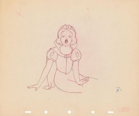 Lot #72 Snow White collection of (32) ?rough? animation drawings from Snow White and the Seven Dwarfs - Image 4