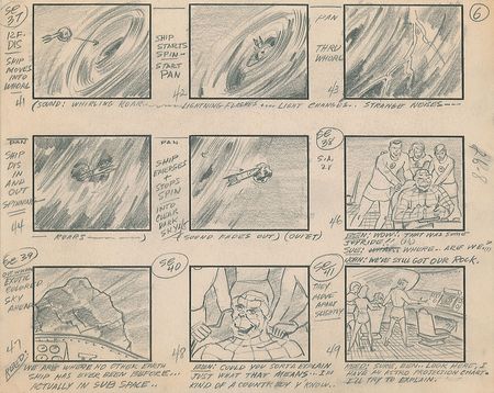 Lot #465 Three production storyboard pages from The Fantastic Four - Image 2
