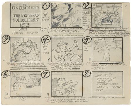 Lot #466 Complete episode of (30) production storyboard drawings from The Fantastic Four - Image 2