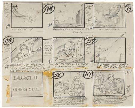 Lot #466 Complete episode of (30) production storyboard drawings from The Fantastic Four - Image 4