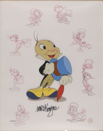 Lot #329 Jiminy Cricket Masters Series limited edition cel from Pinocchio - Image 1