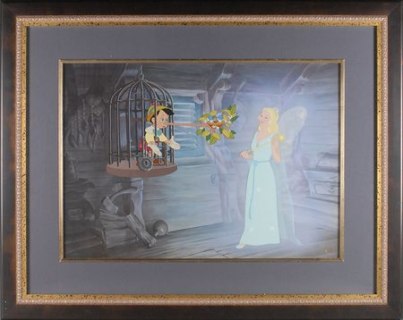 Lot #324 Pinocchio and the Blue Fairy limited edition cel from Pinocchio - Image 2