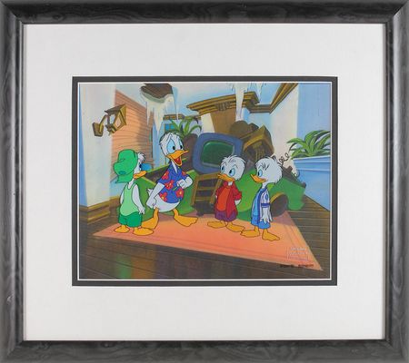 Lot #340 Donald Duck, Huey, Dewey, and Louie production cel from Quack Pack - Image 2