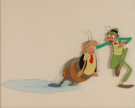 Lot #12 Hoppity and Mr. Bumble production cel from Hoppity Goes to Town - Image 1