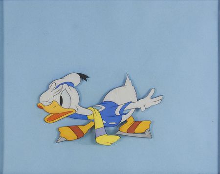 Lot #105 Donald Duck production cel from The Hockey Champ  - Image 1