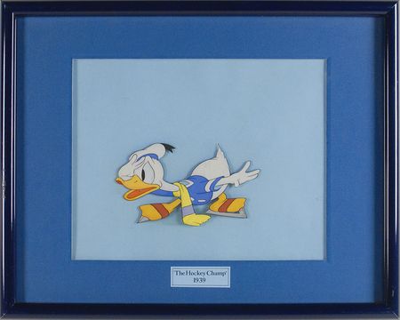Lot #105 Donald Duck production cel from The Hockey Champ  - Image 2