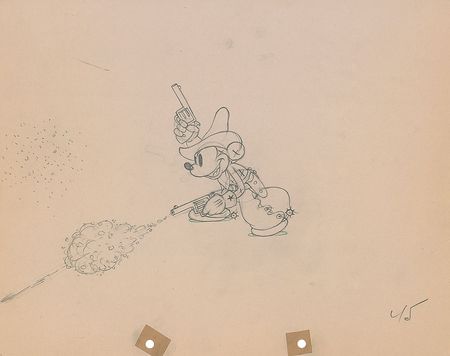 Lot #31 Mickey Mouse production drawing from