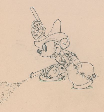 Lot #31 Mickey Mouse production drawing from Two-Gun Mickey - Image 2