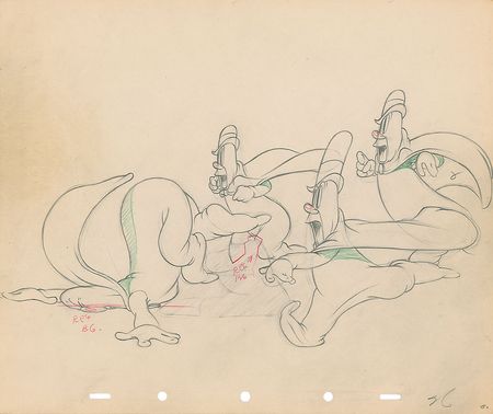Lot #49 Four Ghosts set of (2) production drawings in sequence from Lonesome Ghosts - Image 2