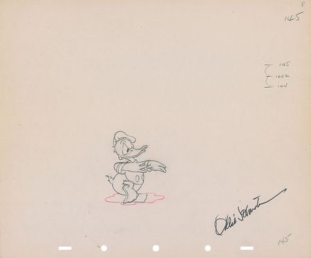 Lot #47 Donald Duck production drawing from Lonesome Ghosts - Image 1