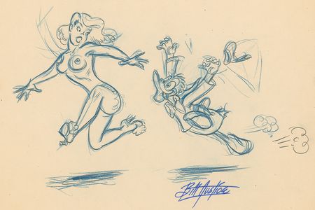 Lot #139 Donald Duck and naked girl animator’s gag drawing - Image 2