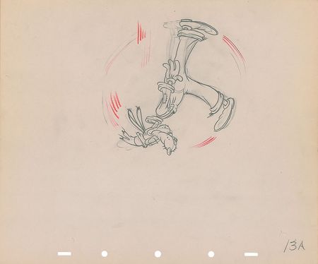 Lot #43 Goofy production drawing from Clock Cleaners - Image 1