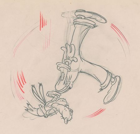 Lot #43 Goofy production drawing from Clock Cleaners - Image 2