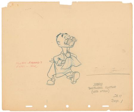 Lot #163 Winkie production drawing from The Adventures of Ichabod and Mr. Toad - Image 1