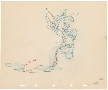 Lot #136 Pinocchio production drawing from Pinocchio - Image 1