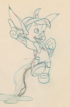 Lot #136 Pinocchio production drawing from Pinocchio - Image 2