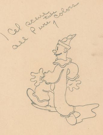 Lot #14 Koko the Clown production drawing from a Fleischer Production - Image 2