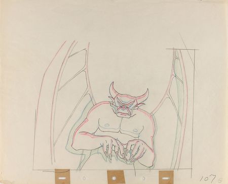 Lot #121 Chernabog production drawing from Fantasia - Image 1