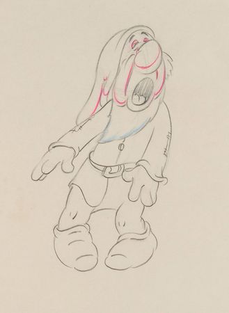 Lot #86 Sneezy production drawing from Snow White and the Seven Dwarfs - Image 2