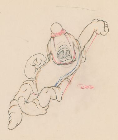 Lot #85 Sleepy production drawing from Snow White and the Seven Dwarfs - Image 2
