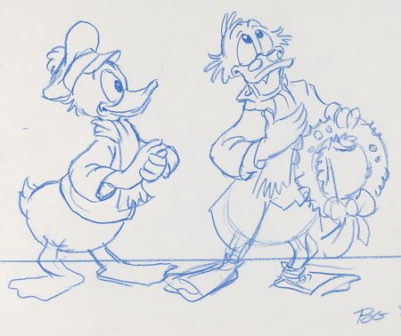 Lot #294 Scrooge and Donald Duck layout drawing from Mickey’s Christmas Carol - Image 2