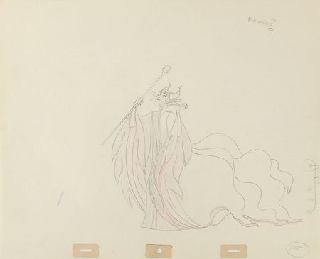 Lot #246 Maleficent matching set of (2) production drawings from Sleeping Beauty - Image 1