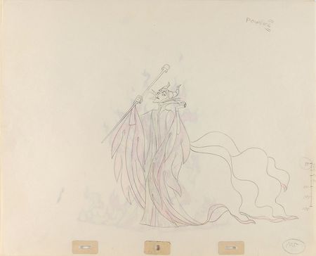 Lot #246 Maleficent matching set of (2) production drawings from Sleeping Beauty - Image 3