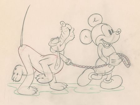 Lot #109 Mickey Mouse and Pluto production drawing from Society Dog Show - Image 2