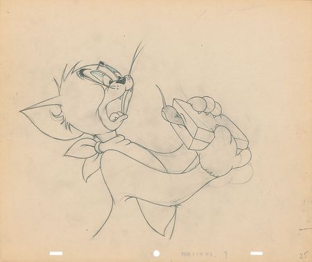 Lot #440 Tom and Jerry set of (2) in sequence production drawings from Flirty Birdy - Image 1