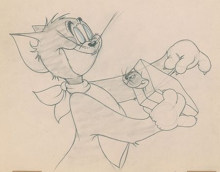 Lot #441 Tom and Jerry production drawing from Flirty Birdy - Image 2