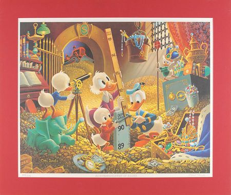 Lot #352 Carl Barks limited edition signed lithograph ‘An Embarrassment of Riches’ - Image 2