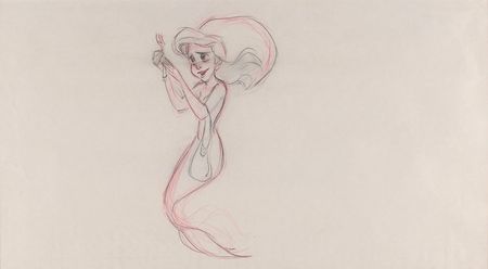 Lot #314 Ariel ?rough? production
drawing from The Little Mermaid - Image 1