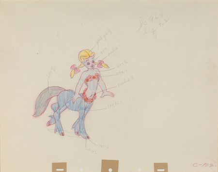 Lot #123 Centaurette production drawing from Fantasia - Image 1