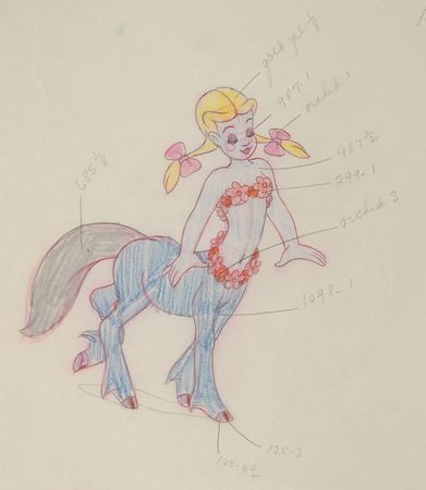 Lot #123 Centaurette production drawing from Fantasia - Image 3