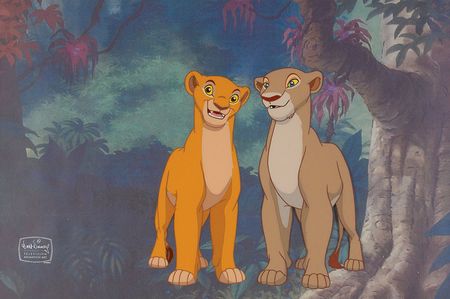 Lot #575 Simba and Nala production cel from The Lion King 2 - Image 1